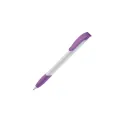 Variante Blanc / Violet - Stylo bille personnalisable en ABS opaque avec logo - Apollo
