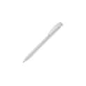 Variante Blanc / Blanc - Stylo bille personnalisable en ABS opaque avec logo - Apollo