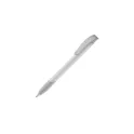 Variante Blanc / Argent - Stylo bille personnalisable en ABS opaque avec logo - Apollo