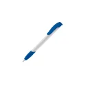 Variante Blanc / Cobalt - Stylo bille personnalisable en ABS opaque avec logo - Apollo