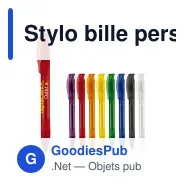 Stylo bille personnalisable en ABS transparent givré avec logo - Apollo - Miniature 1