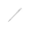 Variante Blanc givré - Stylo bille personnalisable en ABS transparent givré avec logo - Apollo