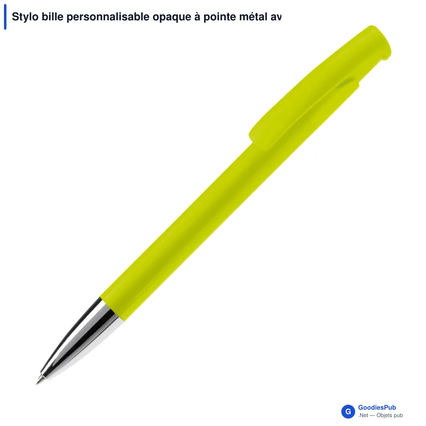 Stylo bille personnalisable opaque à pointe métal avec logo - Avalon Opaque - Image 11