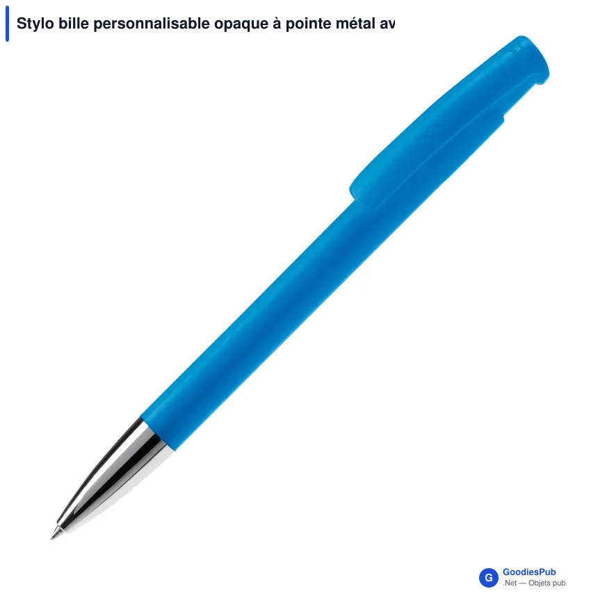 Stylo bille personnalisable opaque à pointe métal avec logo - Avalon Opaque - Image 3