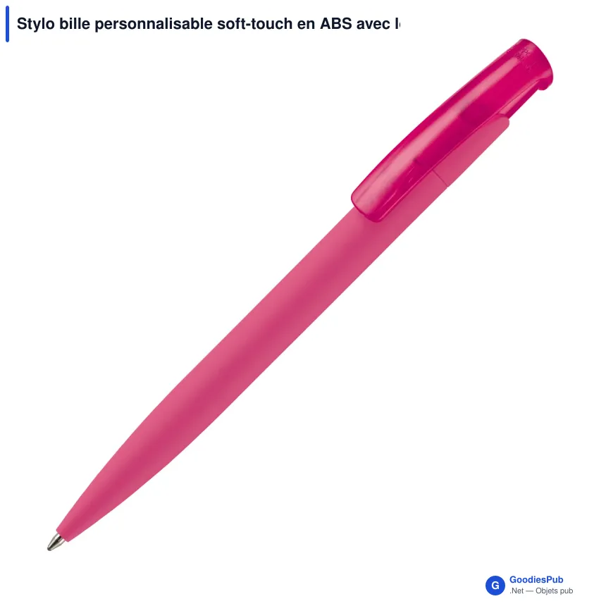 Stylo bille personnalisable soft-touch en ABS avec logo - Avalon Soft-touch - Image 7