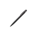 Variante Noir - Stylo bille personnalisable soft-touch en ABS avec logo - Avalon Soft-touch