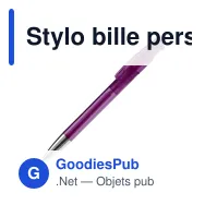 Stylo bille personnalisable transparent à pointe métal avec logo - Avalon - Miniature 4