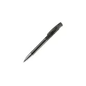 Variante Transparent Noir - Stylo bille personnalisable transparent à pointe métal avec logo - Avalon