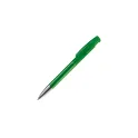 Variante Transparent vert - Stylo bille personnalisable transparent à pointe métal avec logo - Avalon
