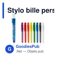 Stylo bille personnalisable transparent en ABS avec logo - Avalon Transparent - Miniature 1