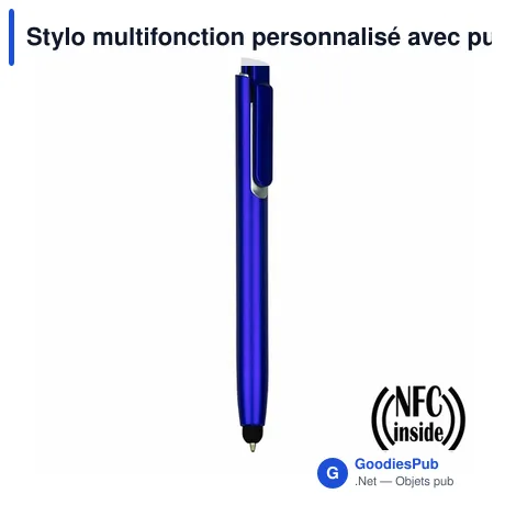 Stylo multifonction personnalisé avec puce NFC - Henriettaavec logo