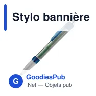 Stylo bannière personnalisable en ABS transparent avec logo - Miniature 3