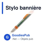 Stylo bannière personnalisable en ABS transparent avec logo - Miniature 4