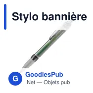 Stylo bannière personnalisable en ABS transparent avec logo - Miniature 5