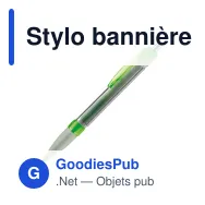 Stylo bannière personnalisable en ABS transparent avec logo - Miniature 6