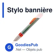 Stylo bannière personnalisable en ABS transparent avec logo - Miniature 7