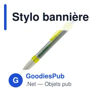 Stylo bannière personnalisable en ABS transparent avec logo - Miniature 8
