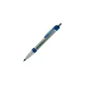 Variante Bleu transparent - Stylo bannière personnalisable en ABS transparent avec logo