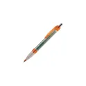 Variante Transparent Orange - Stylo bannière personnalisable en ABS transparent avec logo