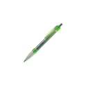 Variante Transparent vert - Stylo bannière personnalisable en ABS transparent avec logo