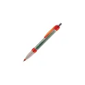 Variante Transparent Rouge - Stylo bannière personnalisable en ABS transparent avec logo