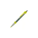 Variante Transparent Jaune - Stylo bannière personnalisable en ABS transparent avec logo
