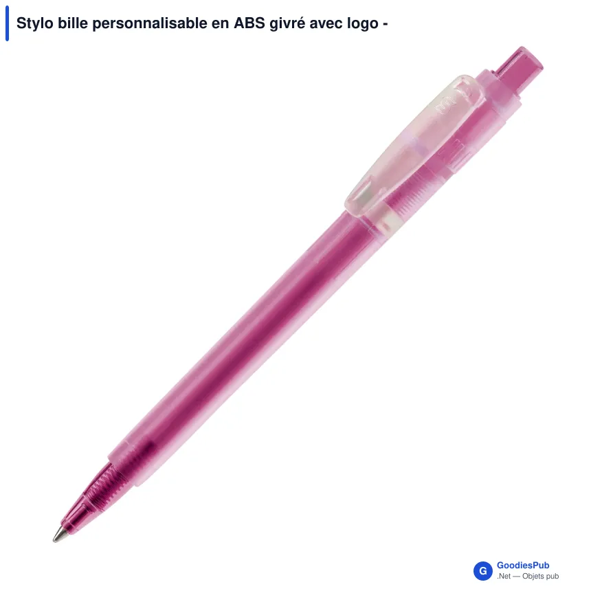 Stylo bille personnalisable en ABS givré avec logo - Stilolinea Baron 03 Ice - Image 2