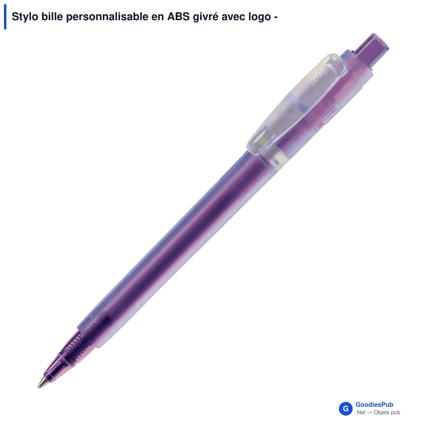 Stylo bille personnalisable en ABS givré avec logo - Stilolinea Baron 03 Ice - Image 5