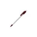 Variante Blanc / Bordeaux - Stylo bille personnalisable en ABS opaque avec logo - Stilolinea Baron Colour