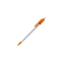 Variante Blanc / Orange - Stylo bille personnalisable en ABS opaque avec logo - Stilolinea Baron Colour