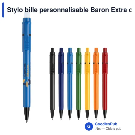 Stylo bille personnalisable Baron Extra opaque bicolore avec logo - Stilolinea