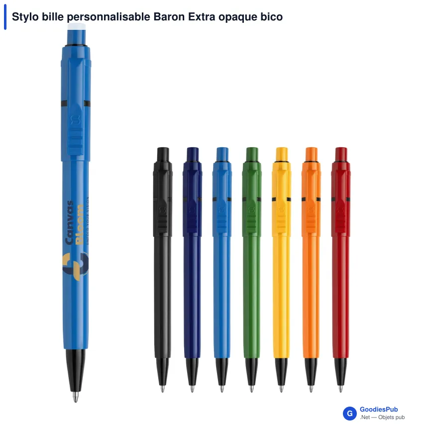 Stylo bille personnalisable Baron Extra opaque bicolore avec logo - Stilolinea - Image 1