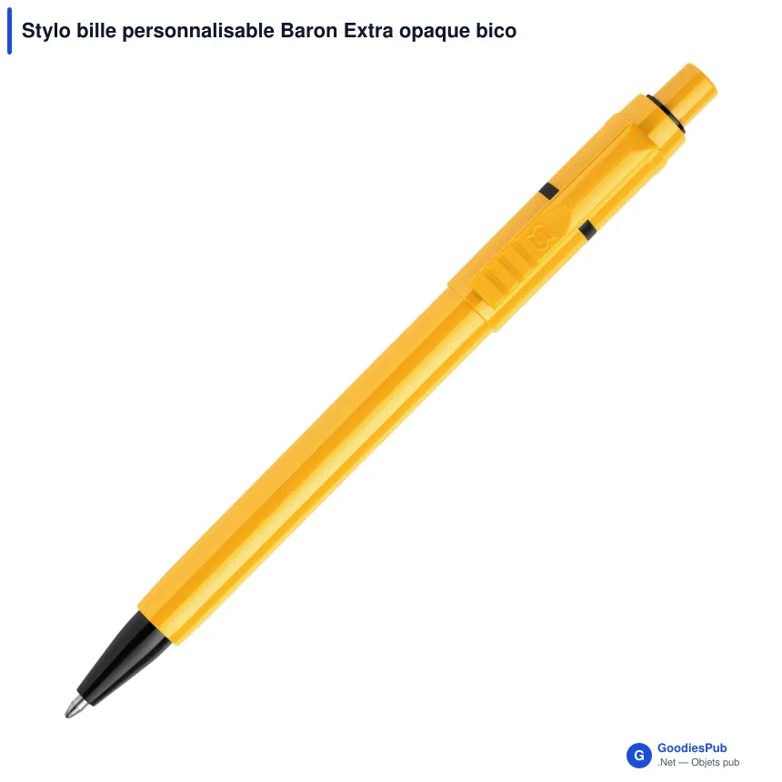 Stylo bille personnalisable Baron Extra opaque bicolore avec logo - Stilolinea - Image 2