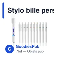 Stylo bille personnalisable Baron opaque en ABS avec logo - Stilolinea - Miniature 1
