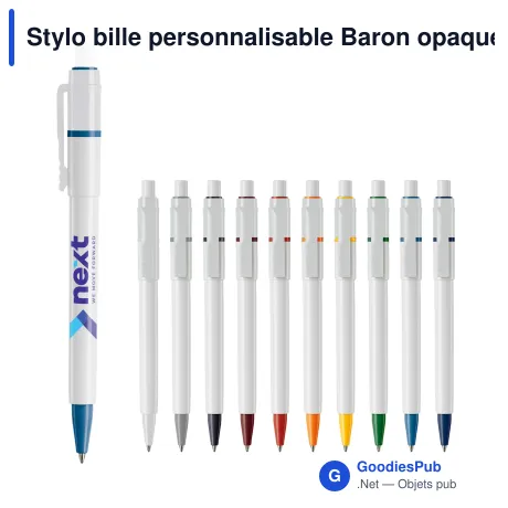Stylo bille personnalisable Baron opaque en ABS avec logo - Stilolinea