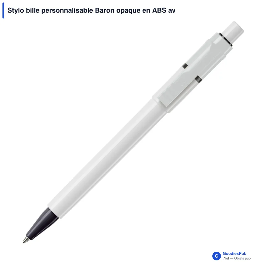 Stylo bille personnalisable Baron opaque en ABS avec logo - Stilolinea - Image 3