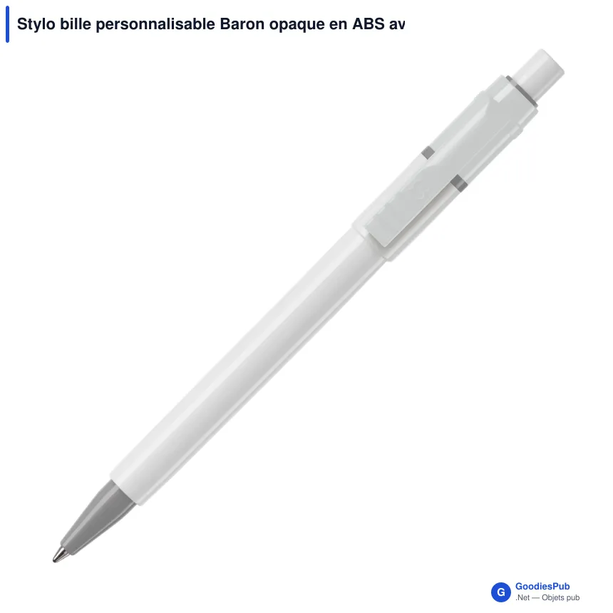 Stylo bille personnalisable Baron opaque en ABS avec logo - Stilolinea - Image 4
