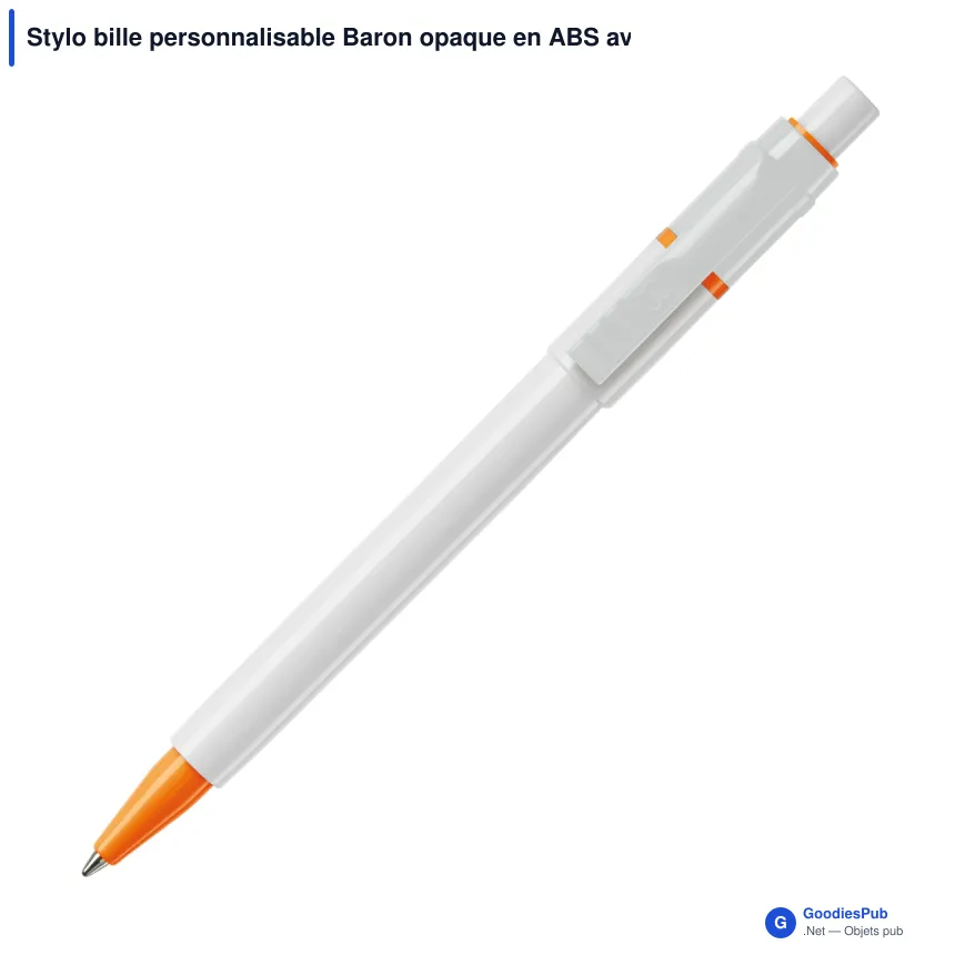 Stylo bille personnalisable Baron opaque en ABS avec logo - Stilolinea - Image 5