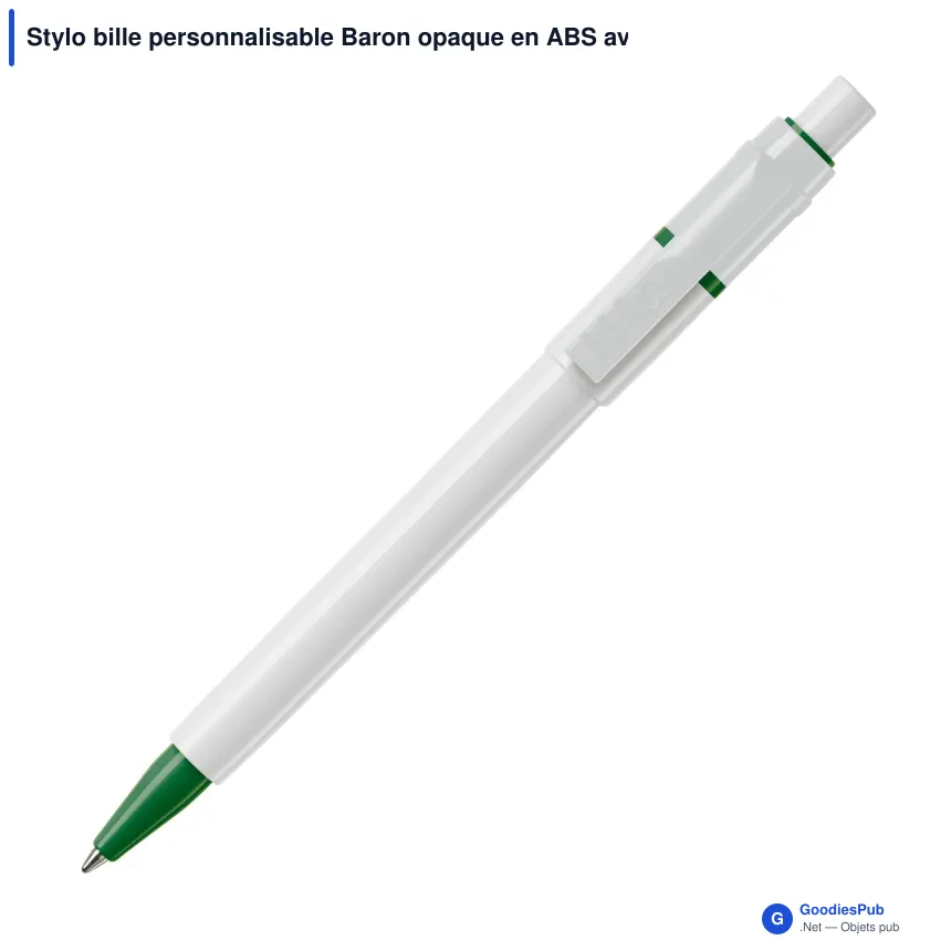 Stylo bille personnalisable Baron opaque en ABS avec logo - Stilolinea - Image 6