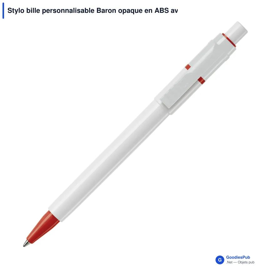 Stylo bille personnalisable Baron opaque en ABS avec logo - Stilolinea - Image 7