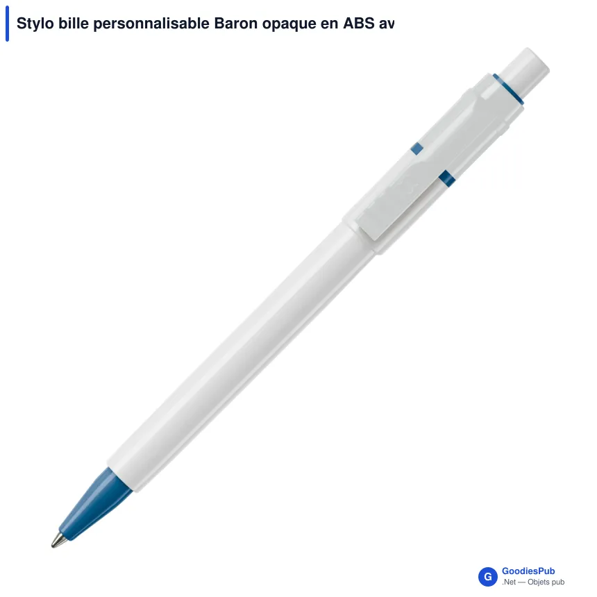 Stylo bille personnalisable Baron opaque en ABS avec logo - Stilolinea - Image 8