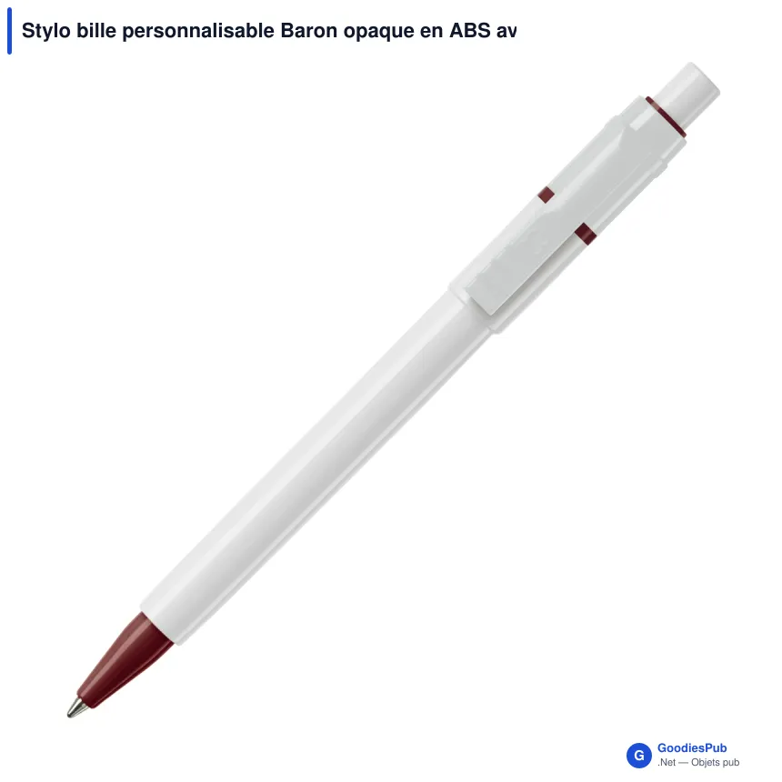 Stylo bille personnalisable Baron opaque en ABS avec logo - Stilolinea - Image 9