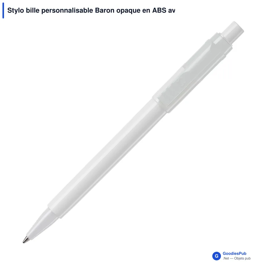 Stylo bille personnalisable Baron opaque en ABS avec logo - Stilolinea - Image 10