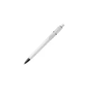 Variante Blanc / Noir - Stylo bille personnalisable Baron opaque en ABS avec logo - Stilolinea