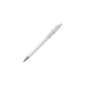 Variante Blanc / Gris - Stylo bille personnalisable Baron opaque en ABS avec logo - Stilolinea