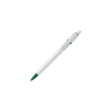 Variante Blanc / vert - Stylo bille personnalisable Baron opaque en ABS avec logo - Stilolinea