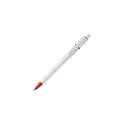 Variante Blanc / Rouge - Stylo bille personnalisable Baron opaque en ABS avec logo - Stilolinea