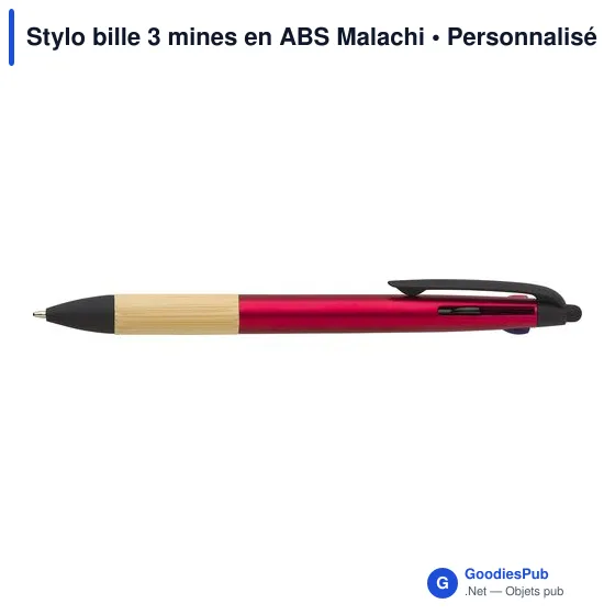 Stylo bille personnalisable 3 mines avec logo - Malachi - Image 12