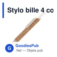 Stylo bille 4 couleurs personnalisable en liège avec logo - Miniature 2
