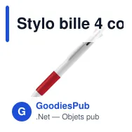 Stylo bille 4 couleurs personnalisable en ABS avec logo - Miniature 3
